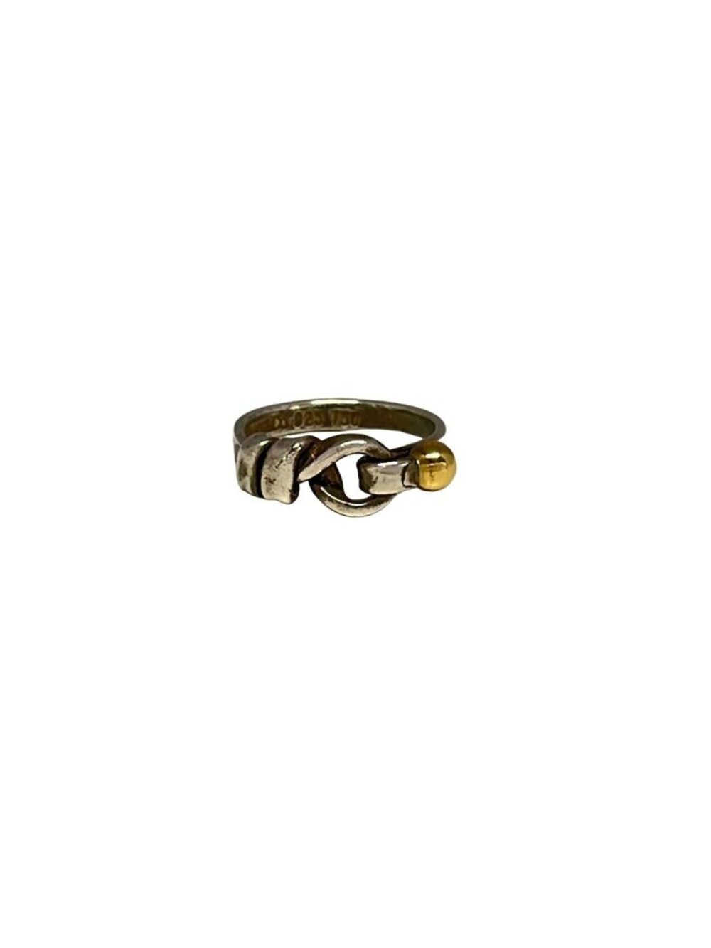 Tiffany & Co Ring Flat Wire 18k Yellow Gold Silver